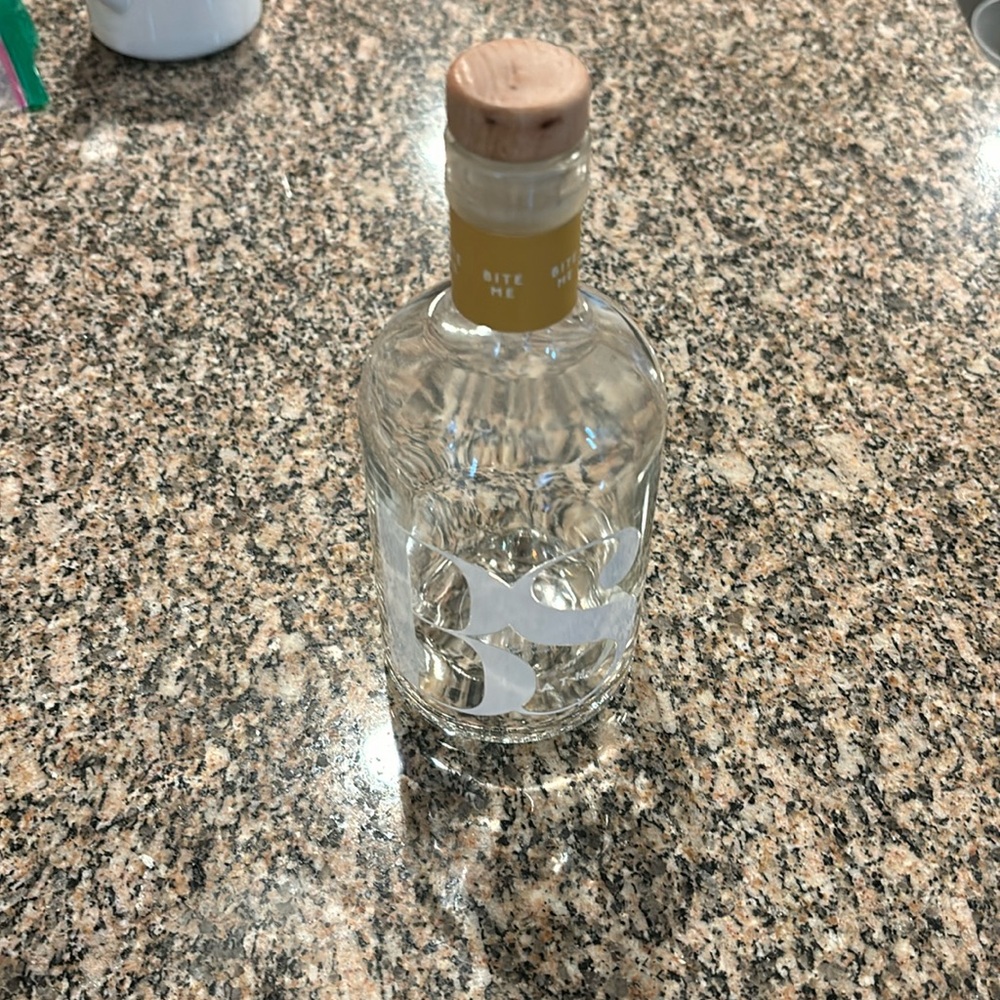 Empty bottle of BS Bubble Bath
